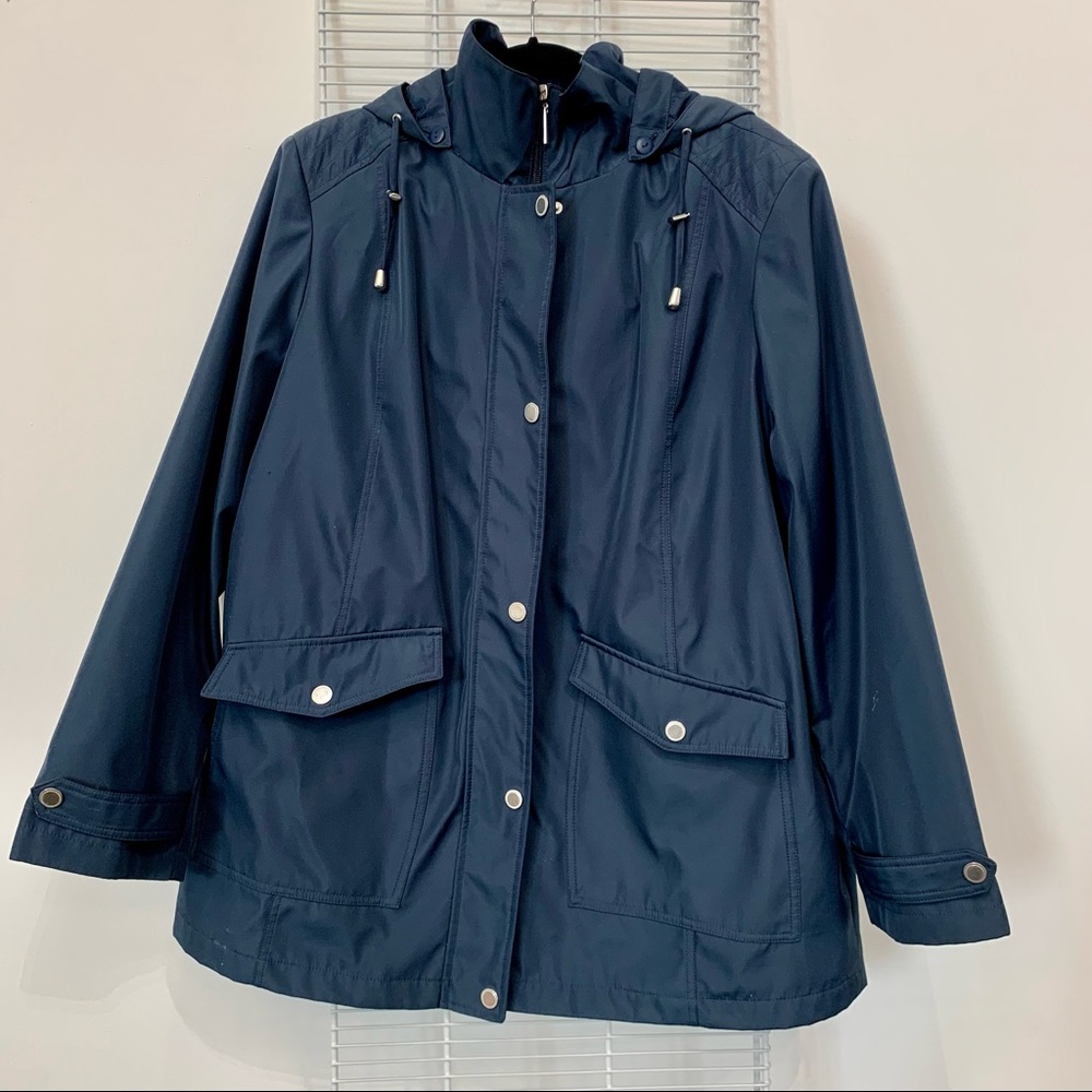 Navy Blue Raincoat